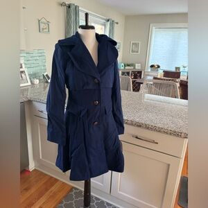 Jessica Simpson Navy wool blend coat size small